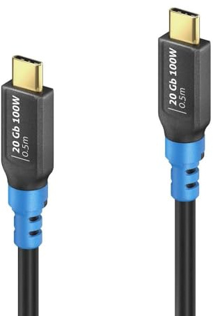 PureLink FlexInstall USB-C auf USB-C Kabel USB4 Gen2x2 20Gbps 100W 0.50m