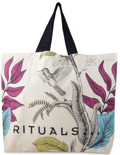 RITUALS Große Strandtasche Sommer Gestreift Baumwolle Canvas Mehrfarbig 45 x 40 cm