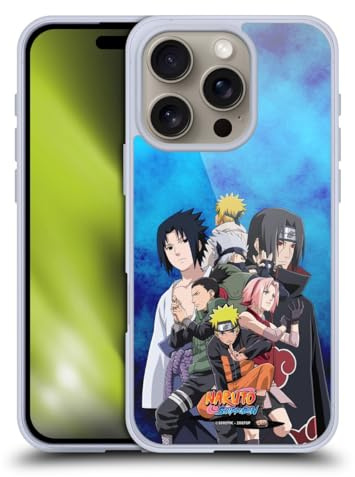 Head Case Designs Offizielle Naruto Shippuden Konoha Schluessel Kunst Gelhülle [Militärischer Schutzgrad] Kompatibel Mit Apple iPhone 16 Pro Und Kompatibel Mit MagSafe