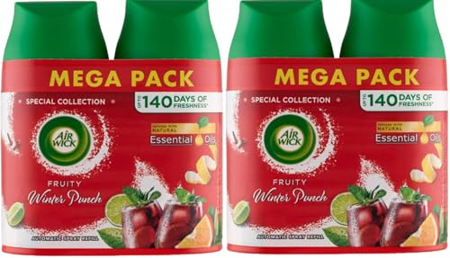4 x Air Wick Freshmatic Spray Refill 250ml - Fruity Winter Punch