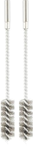 kwb Runddraht-Bürste/Zylinderbürste fein, gewellt, Stahldraht, Ø 32 mm für Metall und Stein, Drahtbürste für Bohr-Maschine inkl. 8 mm Rundschaft, Rohrbürste f. Kessel/Heizung (Packung mit 2)