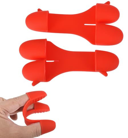 uxcell Mini gants de cuisine mignons en silicone pour cuisine, pâtisserie, grillades - 11,7 x 5,6 x 1,5 cm - Rouge