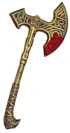 Pegciuho Halloween Axe Prop, Halloween Props, Funny Decorations, Hatchet for Performances, Party Supplies, Carnival, Gold
