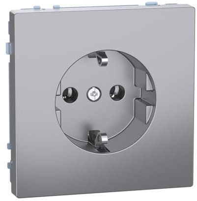 Schneider Electric Merten Schuko-Steckdose, 1-fach, Steckklemmen, System Design, edelstahl, Artikelnummer MEG2301-6036