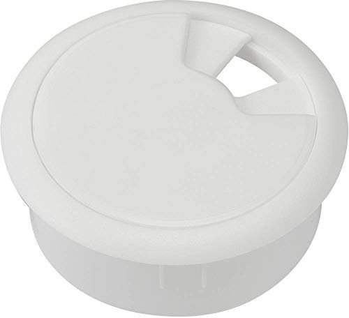 TRU COMPONENTS WP50BK 452610-WH Kabeldurchführung für Arbeitsplatte, ABS, weiß, 1 Stück