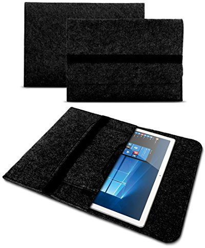 UC-Express Sleeve Tasche kompatibel mit VALE Tablet V12E LTE-8128 Tablet Hülle Filz Cover Case Schutzhülle, Farbe:Dunkel Grau