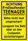 MelisFun Achtung - Freilaufender Teenager - lustiges Schild Geschenk-Idee Scherz-Artikel