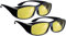 PEARL Nachtbrille Autofahren: 2er-Set Überzieh-Nachtsichtbrillen Night Vision für Brillenträger (Nachtsichtbrille Autofahren, Nachtbrille Auto, Schutzbrille)