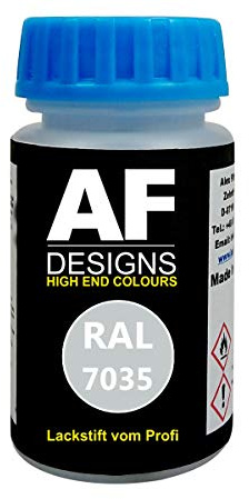 Alex Flittner Designs Lackstift RAL 7035 LICHTGRAU glänzend 50 ml Acryl | Hochwertiges Lackstift (lösemittelhaltig) - ideal geeignet für Hobby, Freizeit, Modellbau, Basteln und um Kunststoff - oder