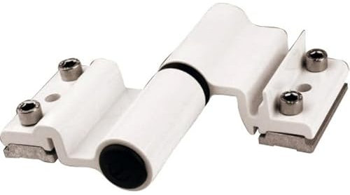 FAPIM GAU05202 Paumelle 2 Lames Velox Top-Repère Profil : VEL007-Teinte : Blanc 9010-Aspect : Brillant-Gorge : 19.5 x 25-Jeu : 19 mm