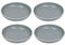 YöL Set of 4 Large Pasta Bowl Dishes Dessert Noodles Soup Plate Stoneware Grey Tableware