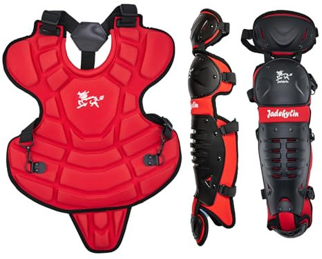 Jadekylin Baseball-Fangausrüstung, 35,6 cm, für Jugendliche von 9 bis 12 Jahren, Rot
