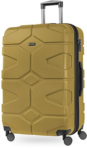 HAUPTSTADTKOFFER - X-Kölln - Hartschalen-Koffer Koffer Trolley Rollkoffer Reisekoffer, TSA, 76 cm, 107 Liter, Herbstgold matt