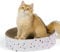Conlun Rascadores de Gatos, 2 en 1 Ovalado Rascador Carton para Gatos, Salón Ondulado Rascador Gato Carton La Cama, Muebles para Gatos para Sofá(43x33x10cm)