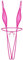 Oyolan Femme Micro Bikini Sexy Transaprent Body String Sexy Mini Maillot de Bain Dos Nu Halter Neck Bikini Type A Rose Taille Unique