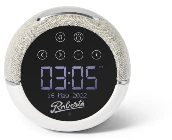 Roberts Zen Plus Wellbeing Digital Alarm Clock Radio with Sleep Sounds and Bluetooth – White