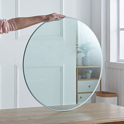 V3VOGUE Tablero Superficie Redonda De Mesa,Vidrio Templado,Suave Y Transparente,Fácil De Limpiar,mesas Camillas Redondas,para Oficinas,escritorios,mesas De Negociación,Mesa Cristal