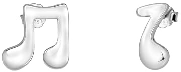 SOFIA MILANI - Damen Ohrringe 925 Silber - Musik Note - Achtel/Viertel Noten Set - Ohrstecker