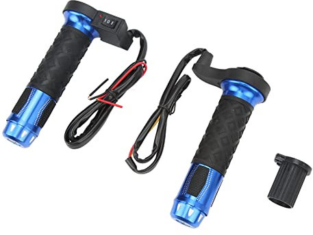 Griffheizung Motorrad, Heizgriffe Motorrad, Elektrisch Beheizte Handgriffe Wasserdichter Staubdichter Beheizter Griff Motorrad Griffe Lenkergriffe Motorrad für Motorräder 22-mm-Lenker