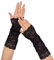 TeeYee Damen Spitze Handschuhen Halb Finger Lang Handschuhen Mesh Spitze Knigge Sommer Handschuhe Blume Pattern für Hochzeit Braut 114schwarz