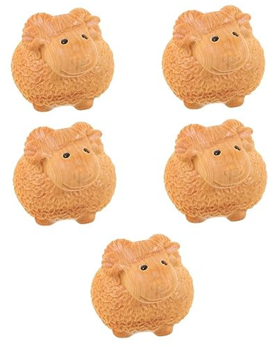 Yardwe 5 Stücke Schreibtisch Holz Carving Ornament Tier Dekoration Tisch Tier Ornament