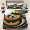 KARPIX Schlange 3D bettwäsche 135x200 GrüNe Schlange Bettbezug Reptil Tropical Theme Steppdeckenbezug für Kinder Jungen Mädchen, 100% Mikrofaser (Single 140x210CM,6)