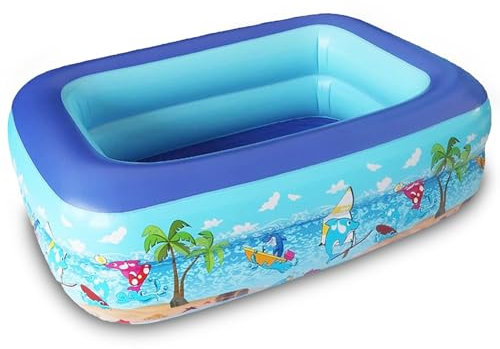 Aufblasbarer Pool, Aufblasbares Planschbecken, Kinderpool,Kinder Planschbecken,Schwimmbecken,Aufblasbare Pool,Aufblasbarer Kinderpool,2 Rollen 100 x 70 cm Höhe 28 cm