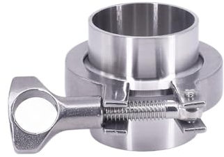 1,5 Tri-Clamp x 42mm Rohr AD Edelstahl Sanitär 2 STK SS304 Schweißhülsen + 1 STK SS304 Klemme + 1 STK Silikondichtung