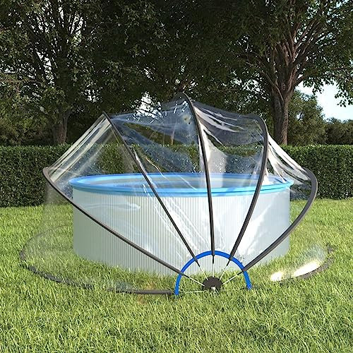 Sufrk Dôme pour piscine 500 x 250 cm, couverture pour piscine, niversale, couverture ronde multifonctionnelle, adaptée pour piscine, eau propre et chaude de la piscine, accessoire
