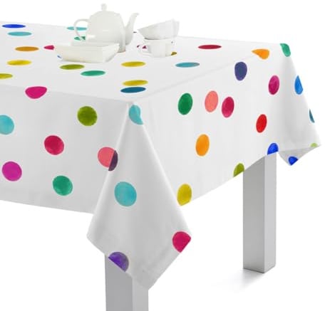 HappyFriday Tischdecke, Konfetti, Mehrfarbig, 150 x 150 cm
