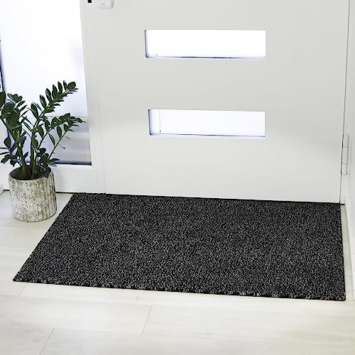 Profolio Fußmatte Innen - Waschbare und rutschfeste Eingangsmatte für Innenbereiche - 1cm Flache Fußmatte - Fußabtreter für den Eingang, Haustür & Flur - 100 x 90 cm - Größe Wählbar