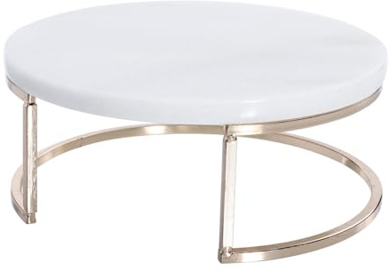 PHENOFICE Marble Cake Tray Tall Carrier Round Snack Holder Elegant Dessert Display Rack for Photography