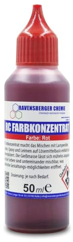 Generisch Farbkonzentrat rot RC Farbe Konzentrat auf Lösemittel Basis 50 ml (Rot)