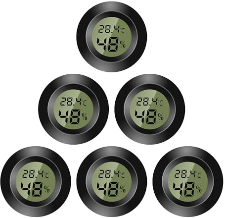 Thermometer Innen,Thermometer Digital Mini Hygrometer Thermometer Digitaler LCD-Monitor Innen Außen Feuchtemessgerät für Luftbefeuchter Keller Babyzimmer Fahrenheit oder Celsius (6)