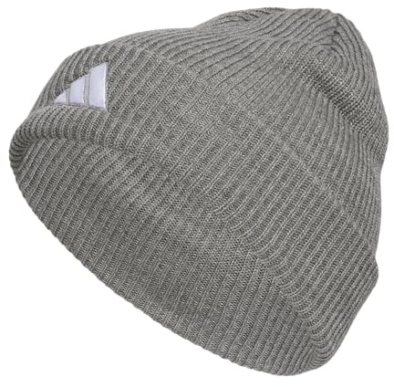 adidas Herren Team Issue Beanie, Standard Fit Cuffed Acrylic Knit Hat/Cap for Winter-Hut, Heather Grey/White/2.0, Einheitsgröße