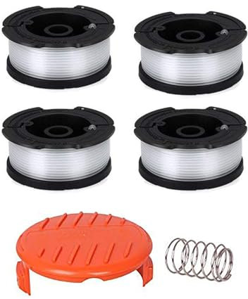 Strimmer Spool,Trimmer Line Spools Compatible with Black and Decker Grass Strimmers,30ft 1.65 mm Autofeed Replacement Spool for Reflex Strimmer AF-100 ST5530-GB GLC3630L20-GB BESTA530-GB (4PCS+1 Cap)