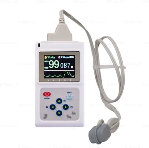 Tragbares Veterinär-Blutdruckmessgerät, Veterinär-Pulsoximeter, 1,8-Zoll-LCD-Display, Mit Wiedergabe-, Echtzeit-Übertragungs- Und Speicherfunktion, Pulsfrequenzmessgerät Für Katzen/Hunde, Für Zuhause