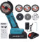 Weytoll Mini Smerigliatrice angolare Brushless 19000rpm 2 batterie da 2000 mAh con 7 mole abrasive per decorazione d'interni, scanalatura di pannelli a parete, taglio di pavimenti