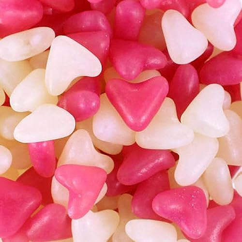 Krazy Kandi 1kg Bulk Sweets – Pick Your Favourite Mix! Fizzy, Jelly, Sour & Gummy Options – Retro Pick & Mix Candy Bags, Party Treats, Sweet Gift Idea (Pink & White Jelly Hearts)