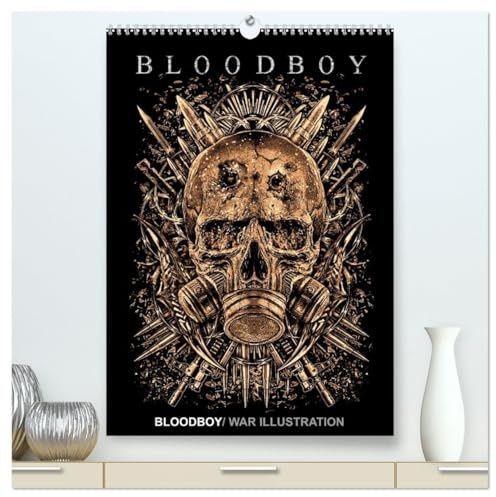 BLOODBOY/WAR ILLUSTRATION (hochwertiger Premium Wandkalender 2026 DIN A2 hoch), Kunstdruck in Hochglanz: Eine Auswahl an schönen Horror-Illustrationen ... und Zombies begeisterte (CALVENDO Kunst)