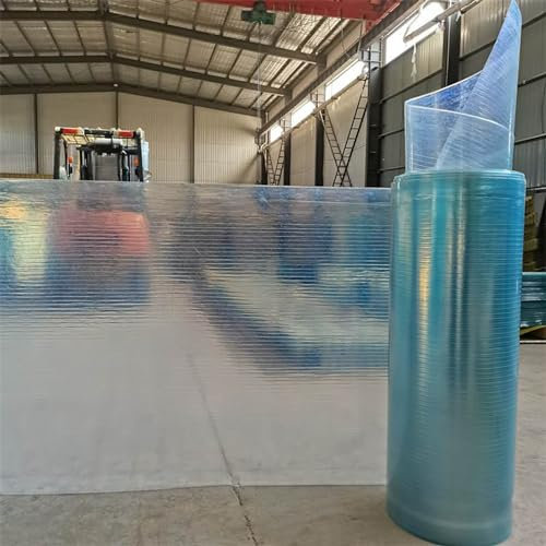 Feuilles de polycarbonate protégées contre les rayons UV - Panneaux d'isolation imperméables pour éclairage du jour - Toit de jardin - Facile à couper (0,6 x 8 m)