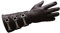 URBAN BUCK Handschuhe aus echtem Schafsleder, normale Passform, lange Armstulpe, ungefütterte Cosplay-Handschuhe für Herren, Brauner Handschuh für Rechtshänder, Large