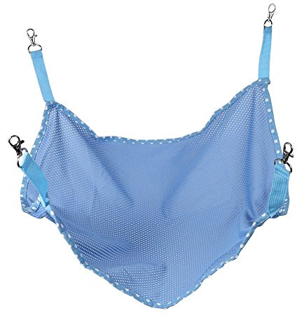 Akozon Bequemes Hängebett für Haustiere – Hängematte für Kleine Haustiere, Weiches Hängebett für Kätzchen, Welpen, Frettchen, Tierruhe, Blau, S – Haustierzubehör (L)