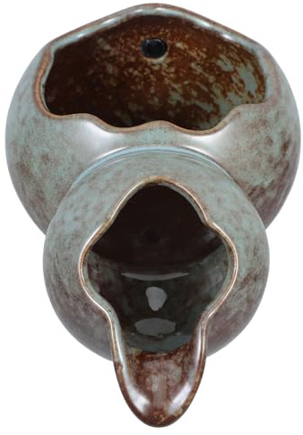 PAMINGONO Fontana da Laghetto Piccola in Ceramica Beccuccio a U per Flusso Continuo, Accessorio Sostituibile per Fontane da Giardino e Interni, Decorazione Aperta per Stagni e Cortili
