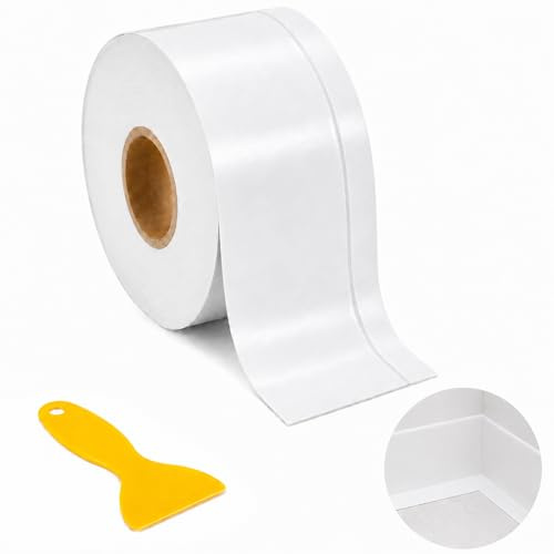 Ecowiaye Plinthe souple autocollante en PVC - 70 mm x 20 mm - Flexible - Pour cuisine, salle de bain, mur, sol décoratif (6 m, blanc)
