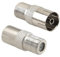 CABLEPELADO Adaptateur d'antenne femelle à femelle | Adaptateur de type F femelle vers TV coaxiale femelle | Convient pour câbles d'extension, DVB-T 2, antenne SAT, antenne plate, LNB, BNC, TV et