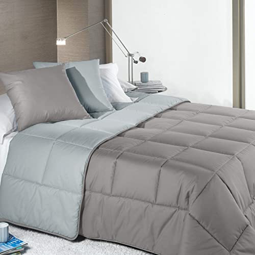 Caleffi - Trapunta Bicolor Tinta Unita Singolo Grigio