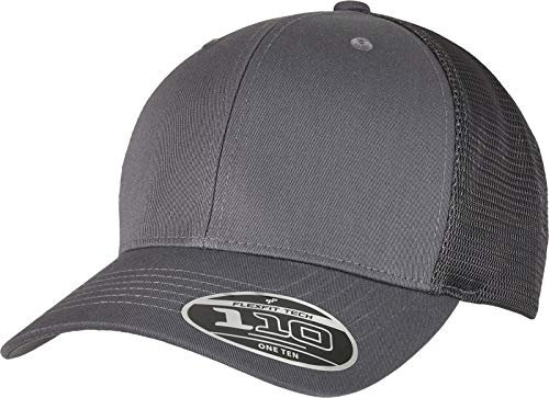 Flexfit Unisex-Adult 110PT-110 Trucker Baseball Cap, Grey/Melange, one Size
