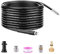 WADEO 15M/50FT High Pressure Drain Hose, Pressure Washer Drain Pipe Hose Cleaning Kit Come with Adapters for Karcher K2-K7 Series and LAVOR Household Use Pressure Washer