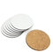 Lot de 50 sous-verres vierges en MDF avec envers en liège - 9 x 9 cm - Blanc brillant